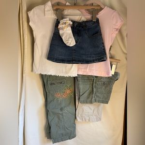EUC bundle of 7 girls clothing items XS 4/5  including Guess skort